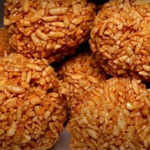 चूड़ा गुड़ लाई | Home-made Chura Laai | गुड़ चिवड़ा लड्डू | पोहा के लड्डू | चुरवा लड्डू | Gur Chura Laddoo | Jaggery Bitten Rice Laddoo - from Bhagalpur – 500 grams