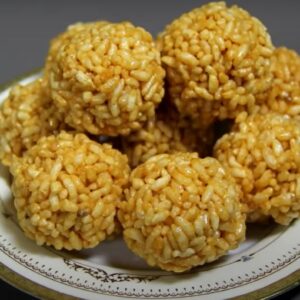 मूढ़ी गुड़ लाई | Home-made Laai | Gur Muri Laddoo | Jaggery Puffed Rice Laddoo - from Bhagalpur – 500 grams
